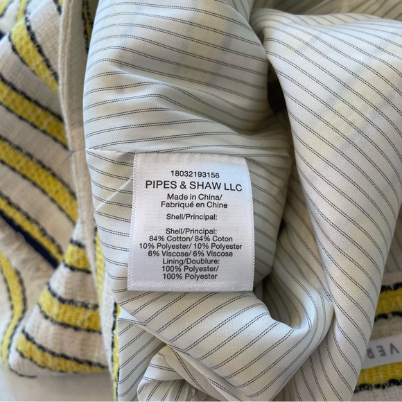 Veronica Beard 💛 Lynden Tweed Strip Mini Skirt Size 6 - Picture 5 of 8